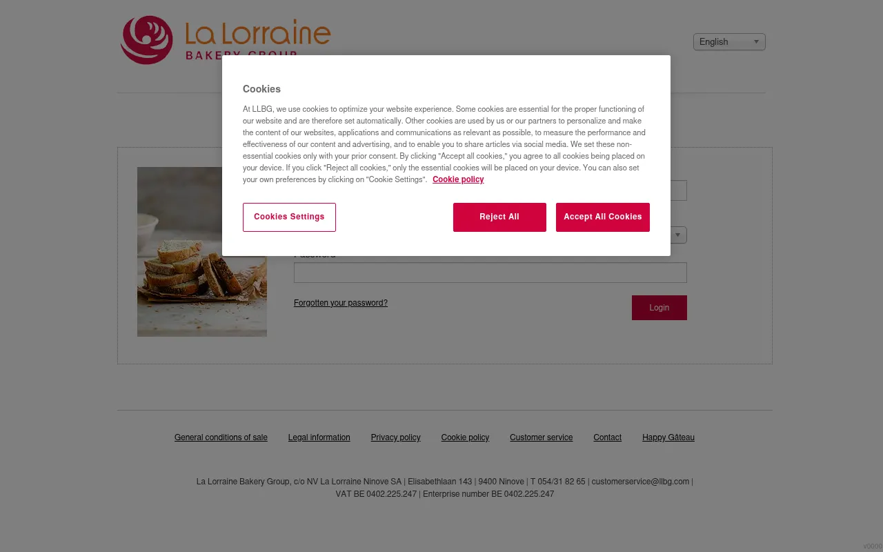 Screenshot of order.llbg.com