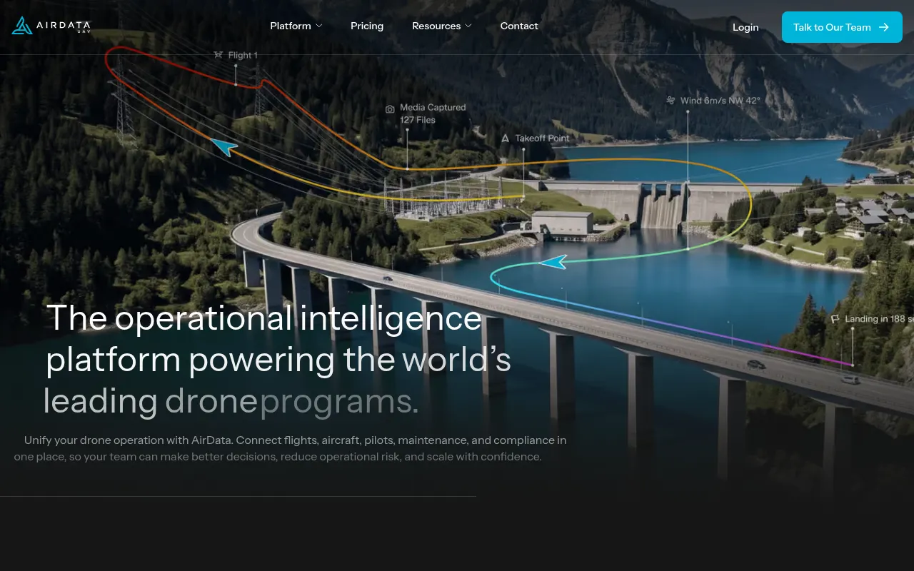 Screenshot of airdata.com