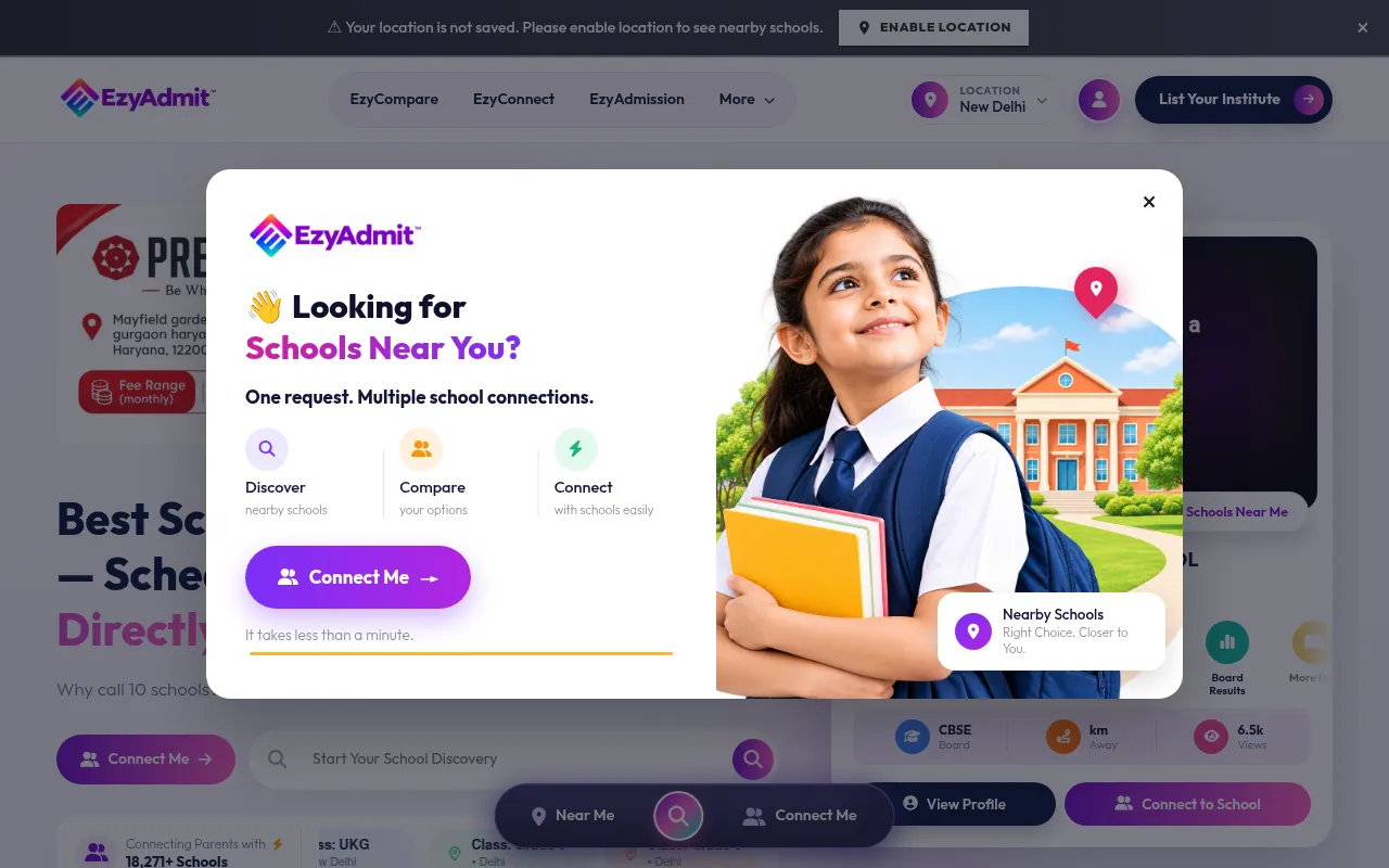 Screenshot of ezyadmit.in