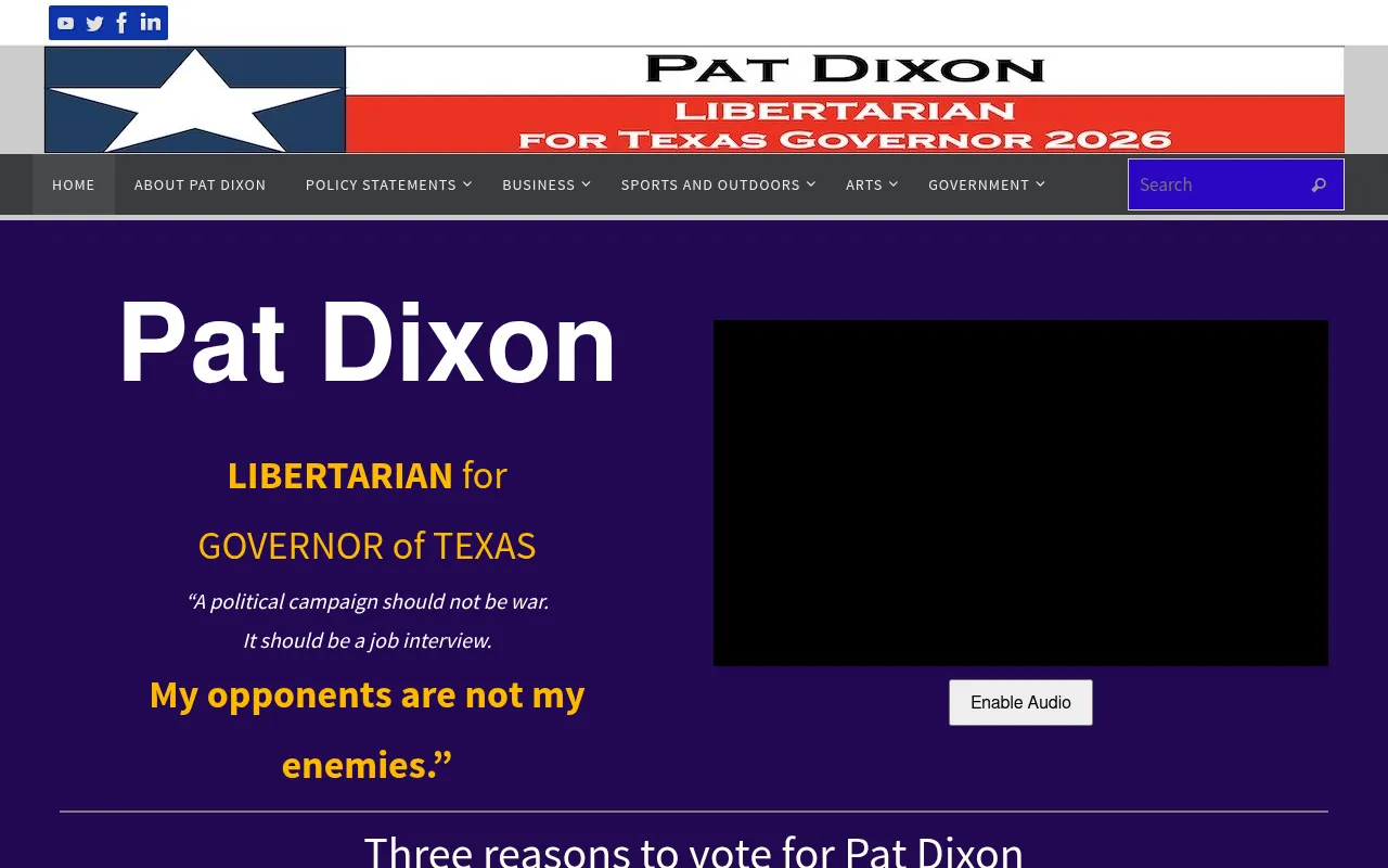 Screenshot of patdixon.org
