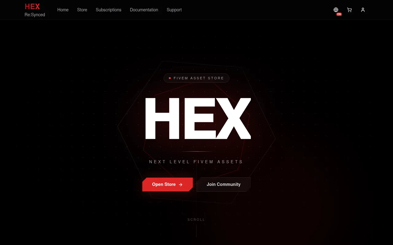 Screenshot of shop.hexscripts.com