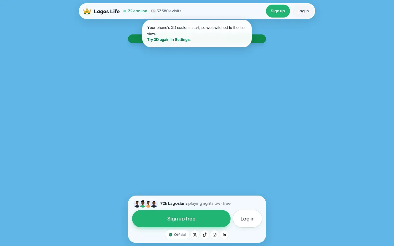 Screenshot of lagoslife.app