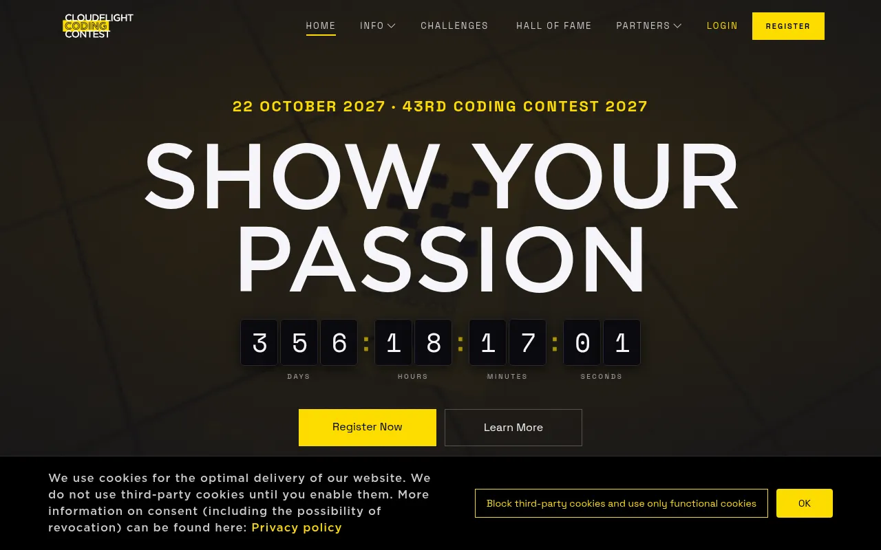 Screenshot of codingcontest.org