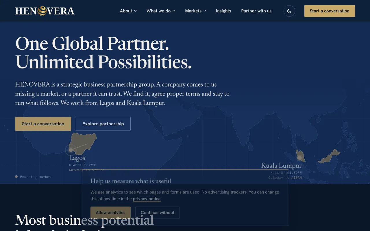Screenshot of henovera.com