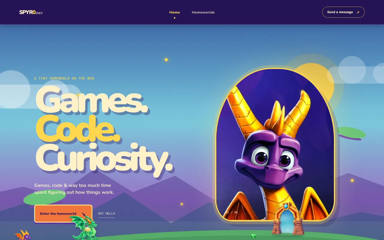 Screenshot of spyr0.dev