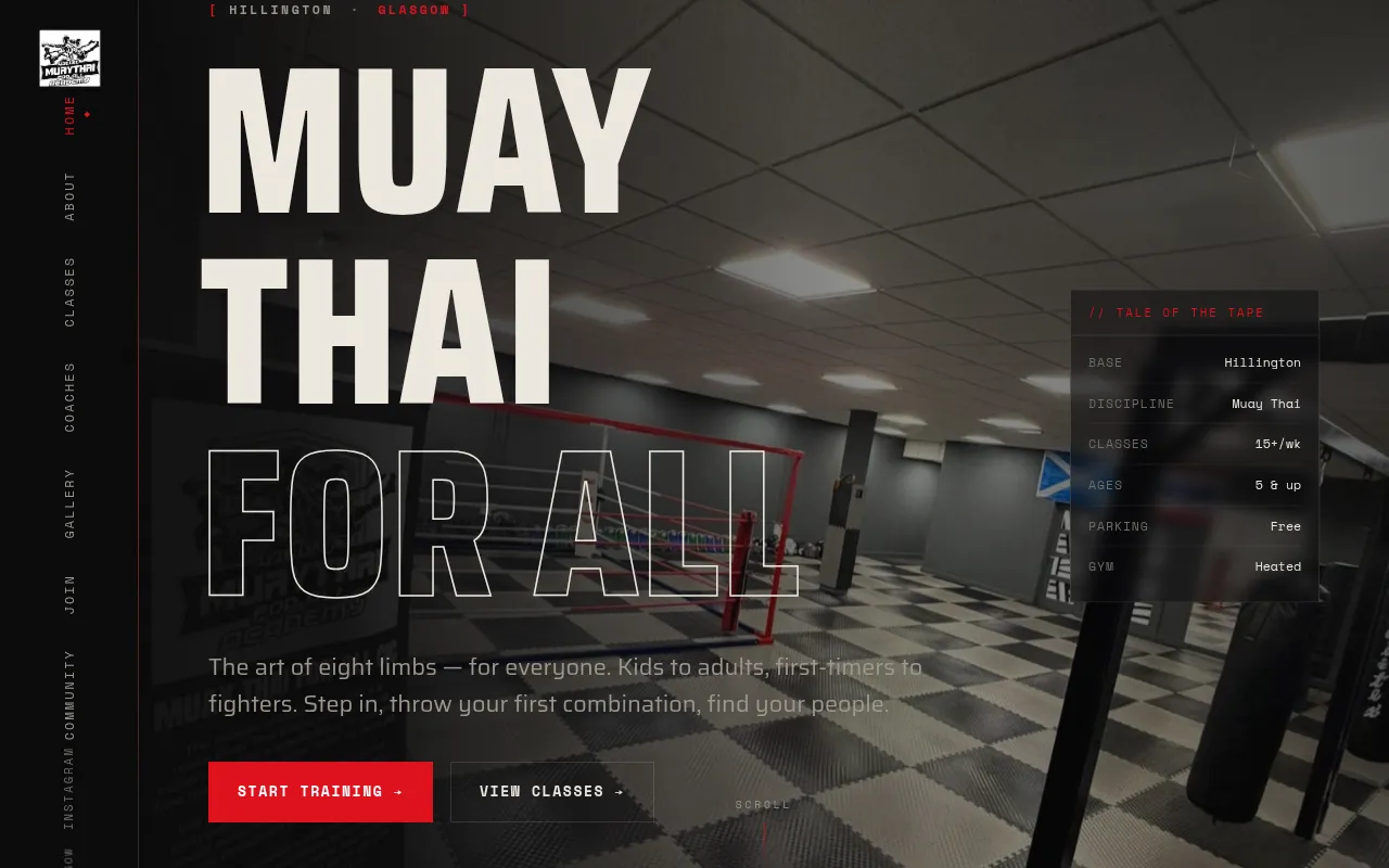 Screenshot of muaythaiforallcic.co.uk