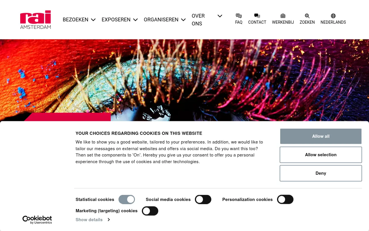 Screenshot of rai.nl