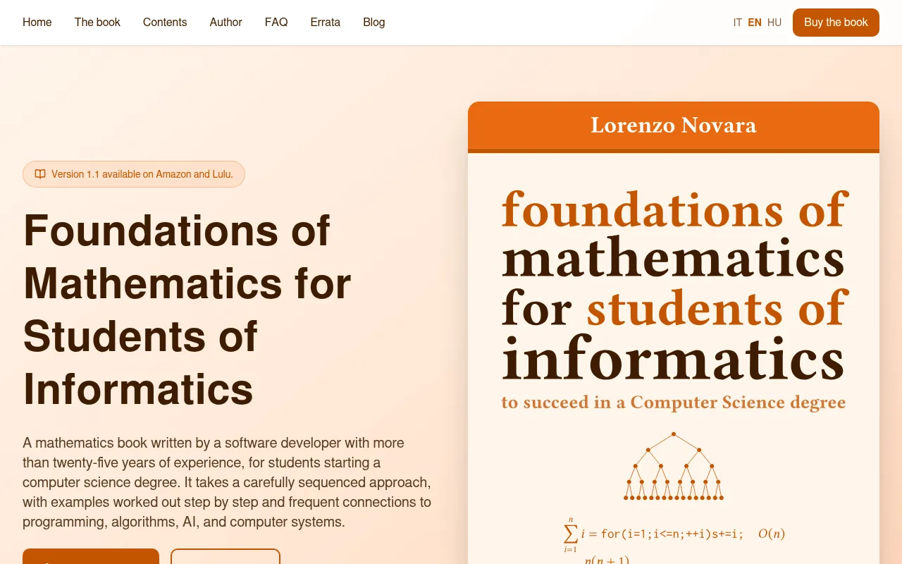Screenshot of mathematics.lornova.it