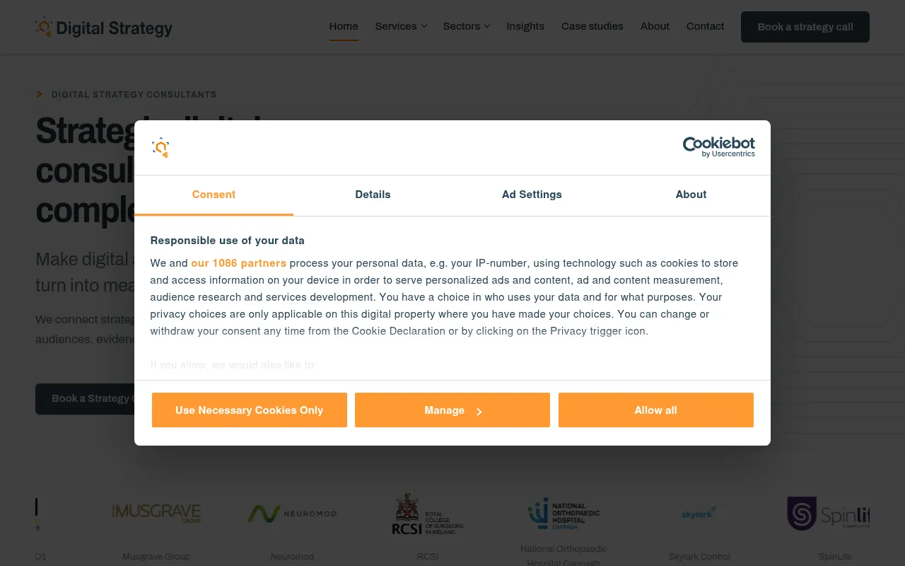 Screenshot of digitalstrategy.ie