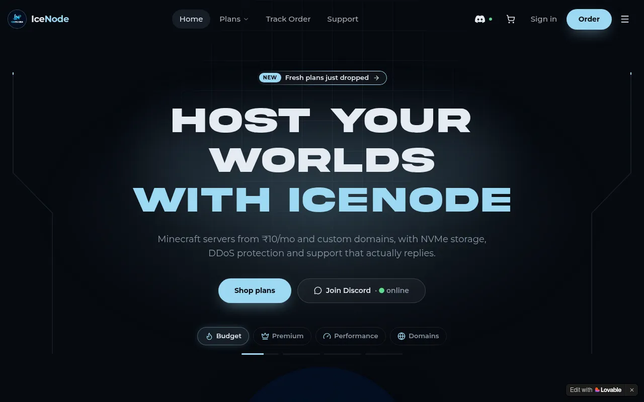 icenode.lovable.app screenshot