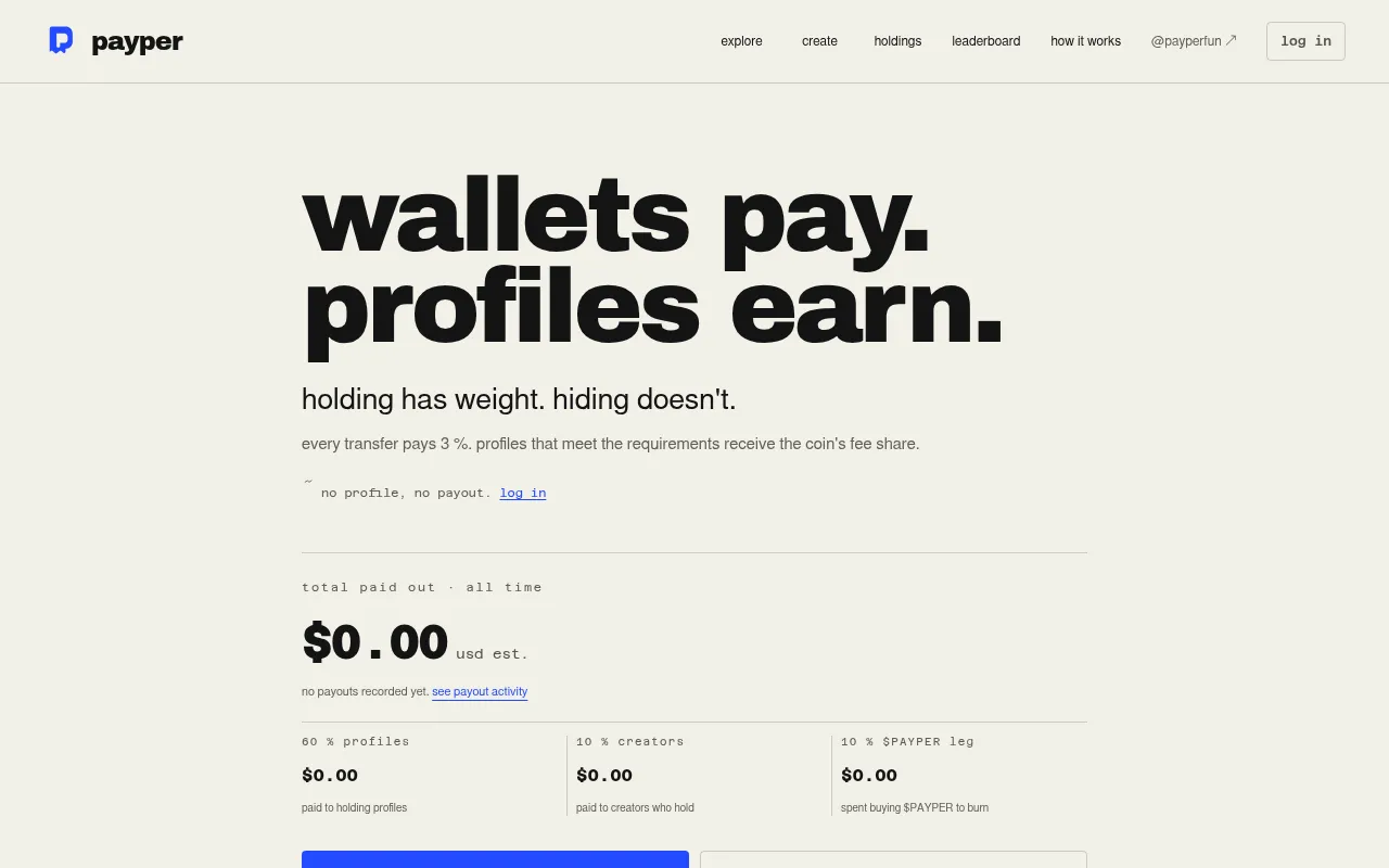 Screenshot of payper.fun