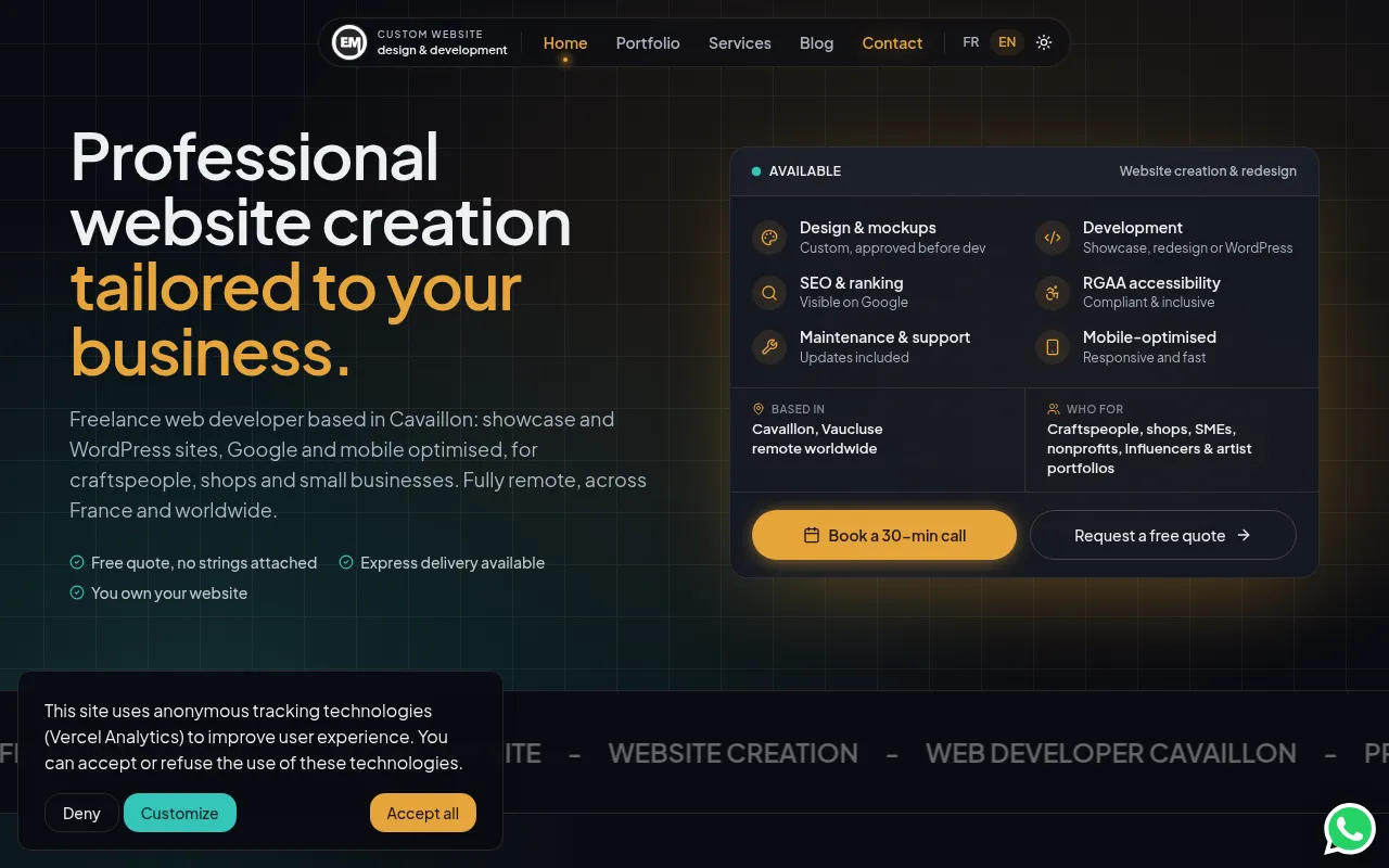 Screenshot of emericmathis.com
