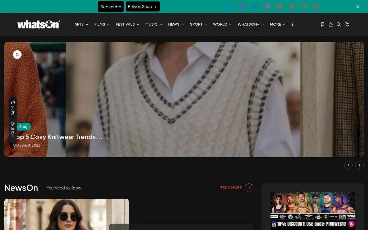 Screenshot of whatson.guide