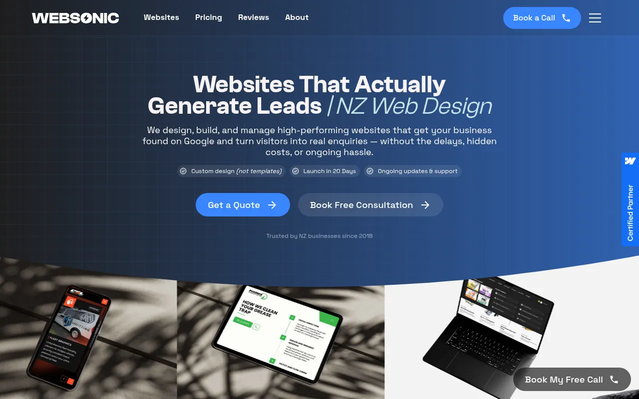 Screenshot of websonic.co.nz