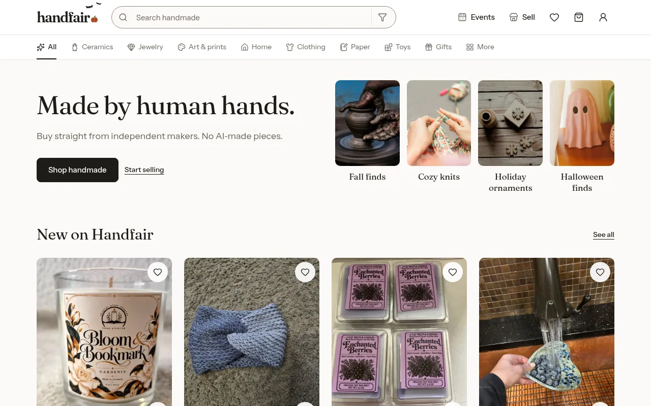 Screenshot of handfair.com