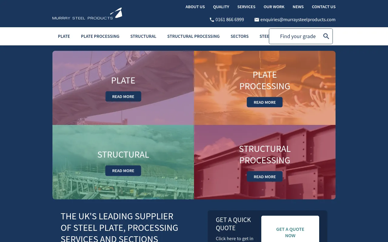 Screenshot of murraysteelproducts.com