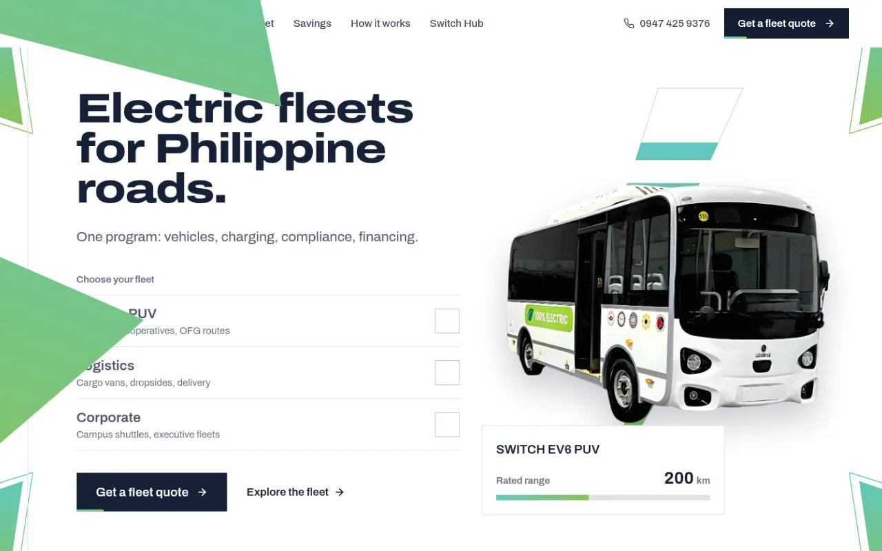 Screenshot of switchecomobility.com