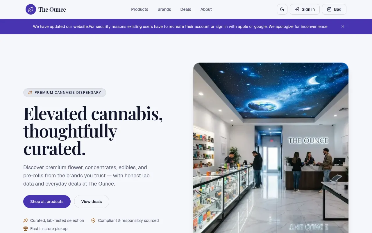 Screenshot of the-ounce.com