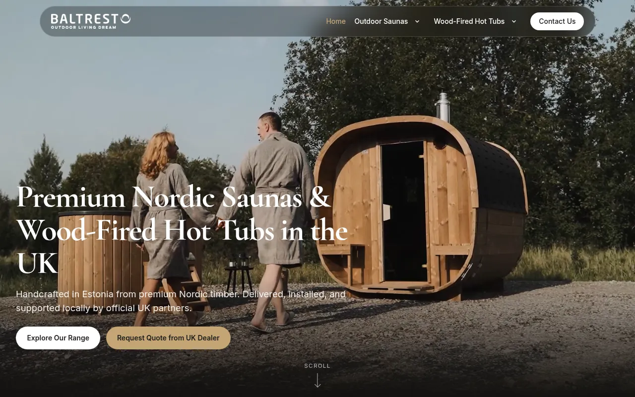 Screenshot of baltresto.co.uk