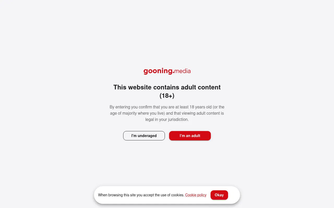 Screenshot of gooning.media