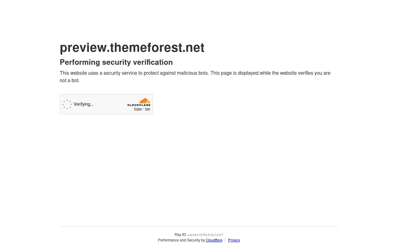 Screenshot of preview.themeforest.net