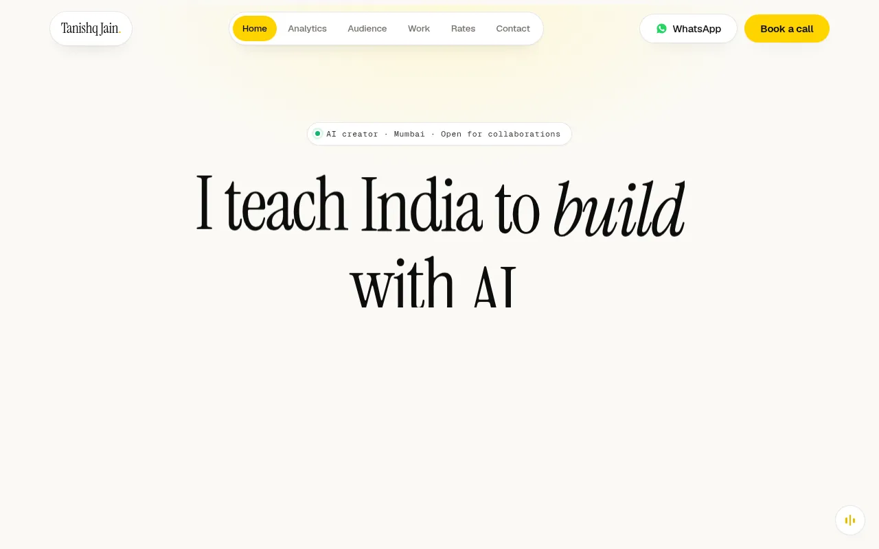 Screenshot of thetanishqjain.com