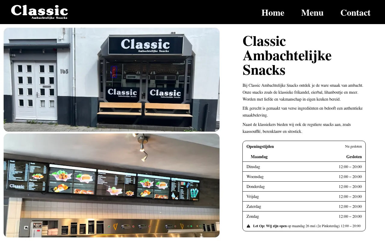 Screenshot of classicambachtelijkesnacks.nl