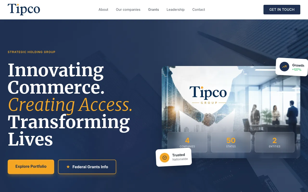 Screenshot of tipco-group.com