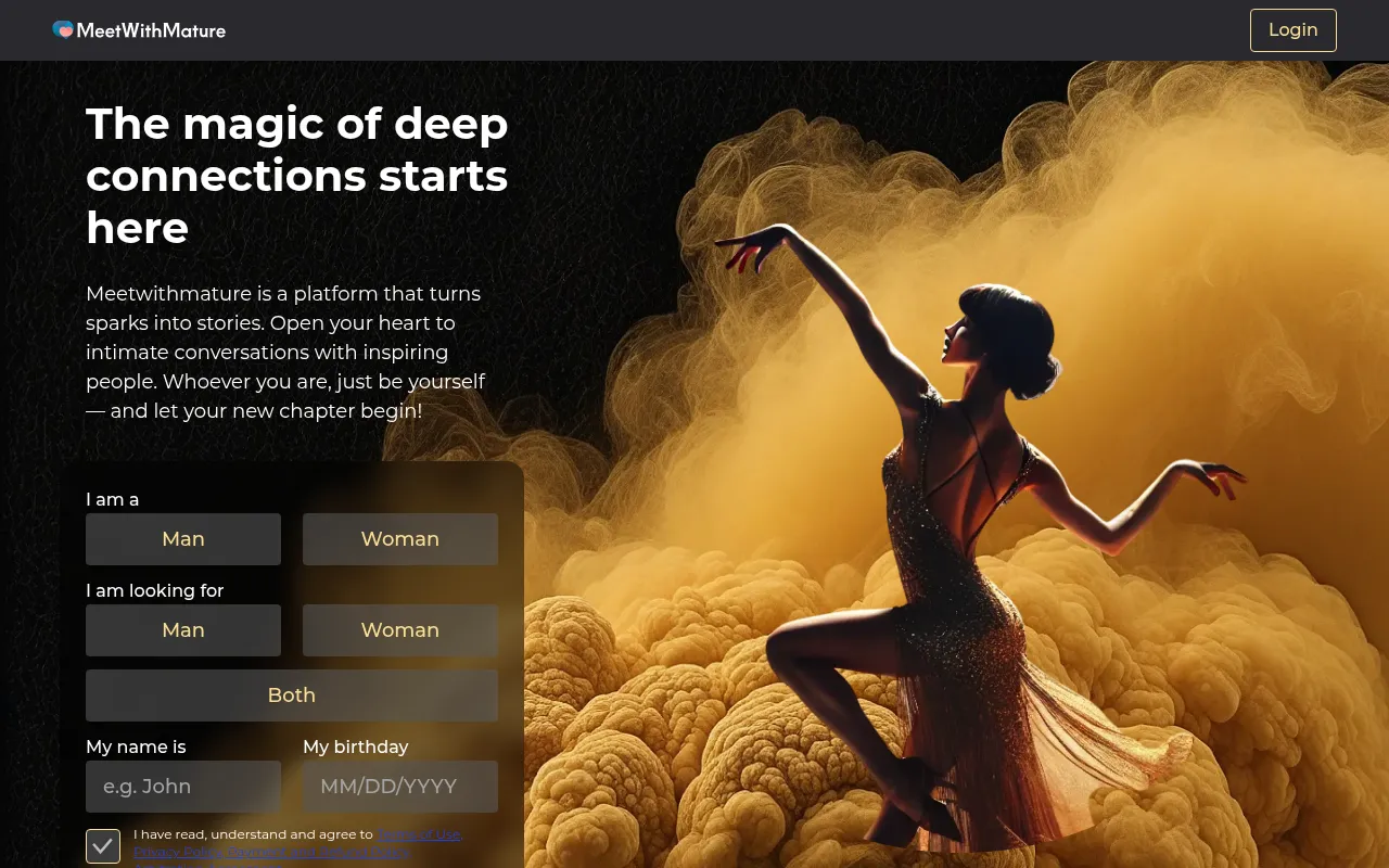 Screenshot of meetwithmature.com