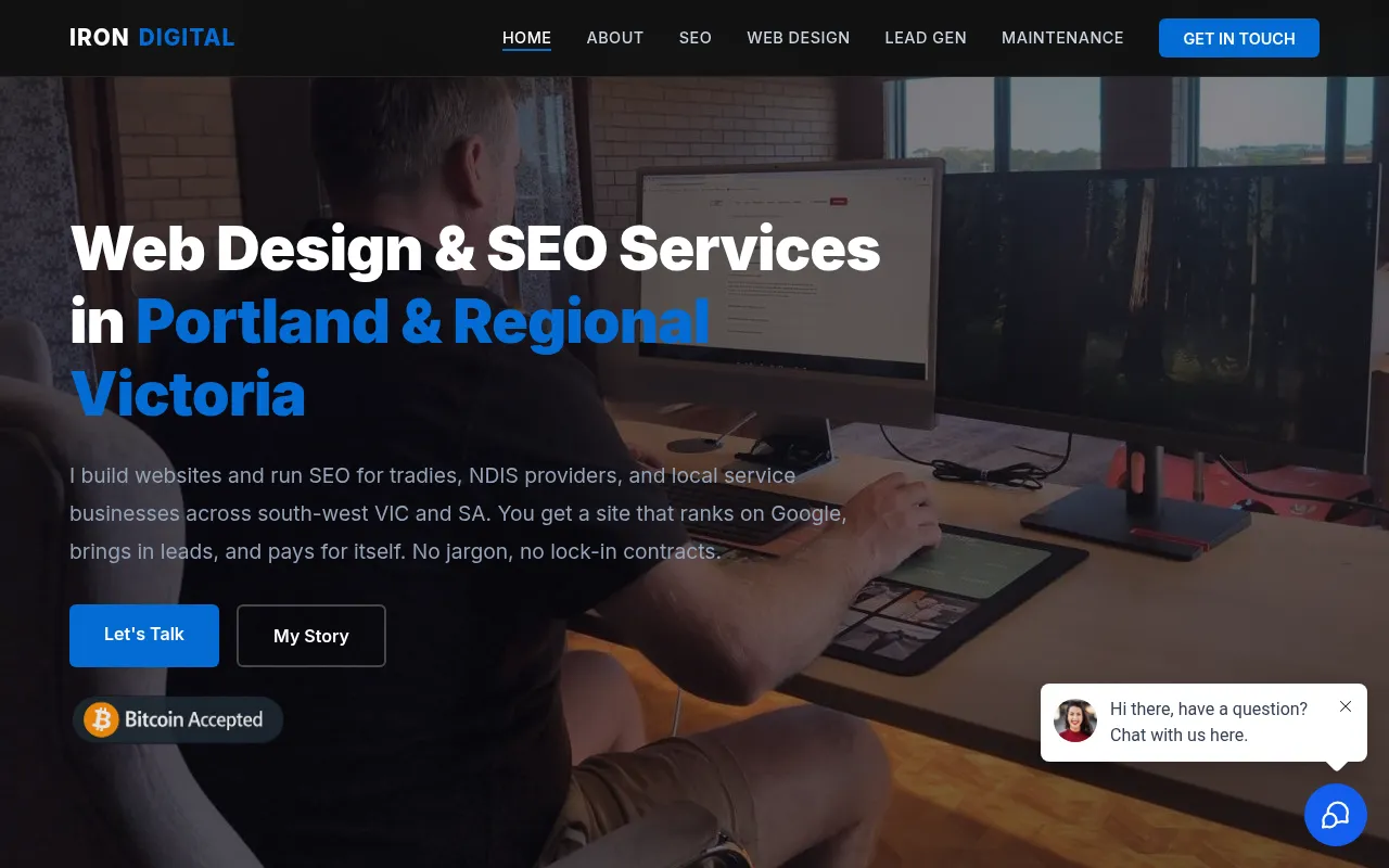 Screenshot of irondigitalsolutions.com.au