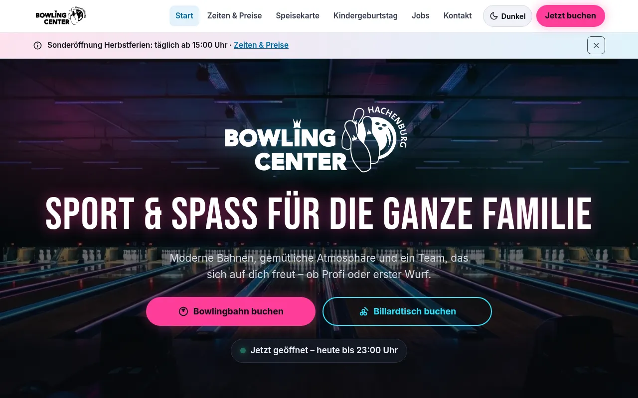 Screenshot of bowlingcenterhbg-production.up.railway.app