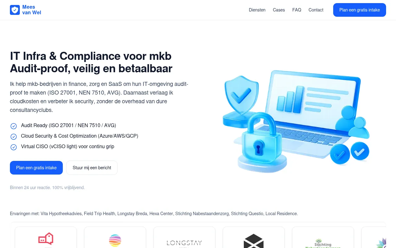 Screenshot of meesvanwel.nl