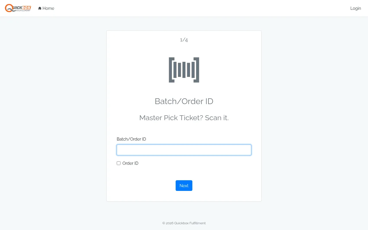 Screenshot of warehouse.quickbox.com