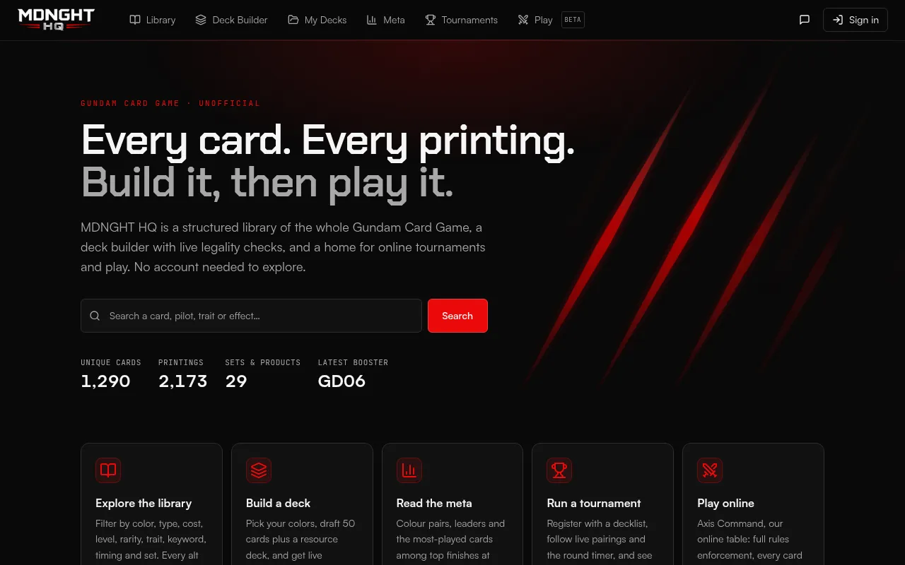 Screenshot of mdnghthq.com