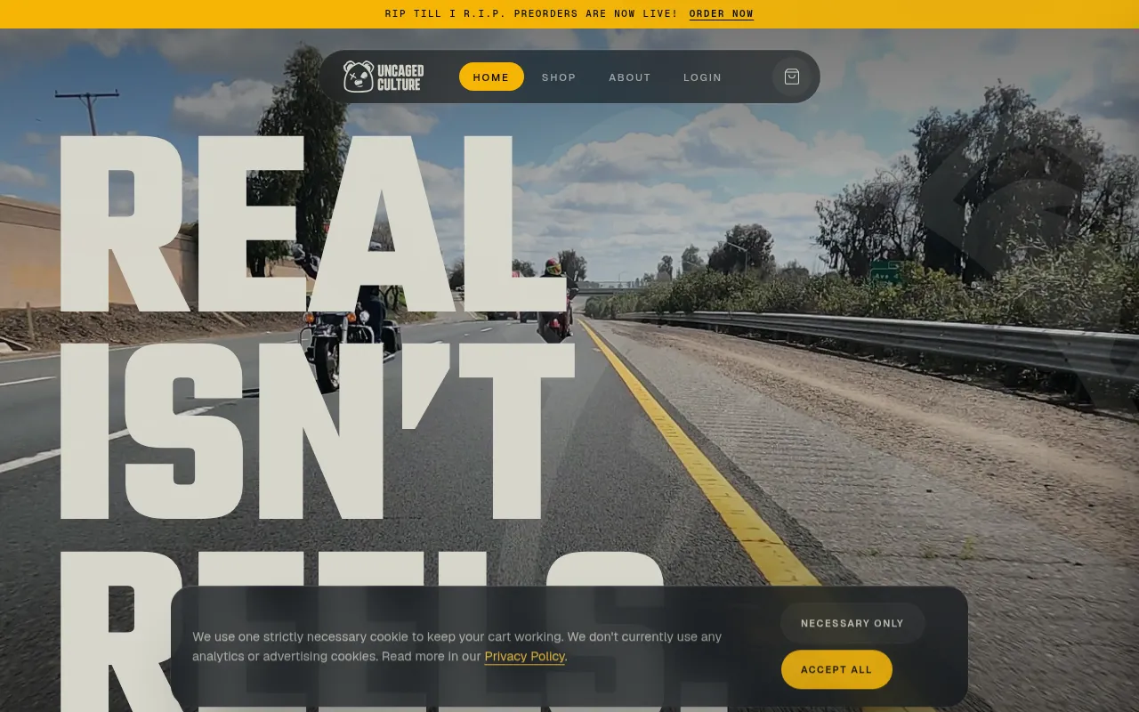 Screenshot of uncagedculture.com