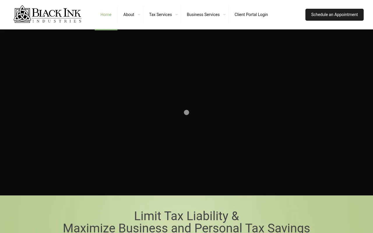 Screenshot of blackinkindustries.com