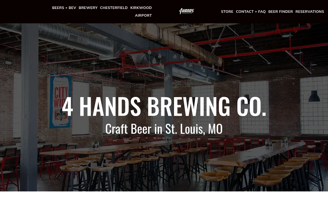 Screenshot of 4handsbrewery.com