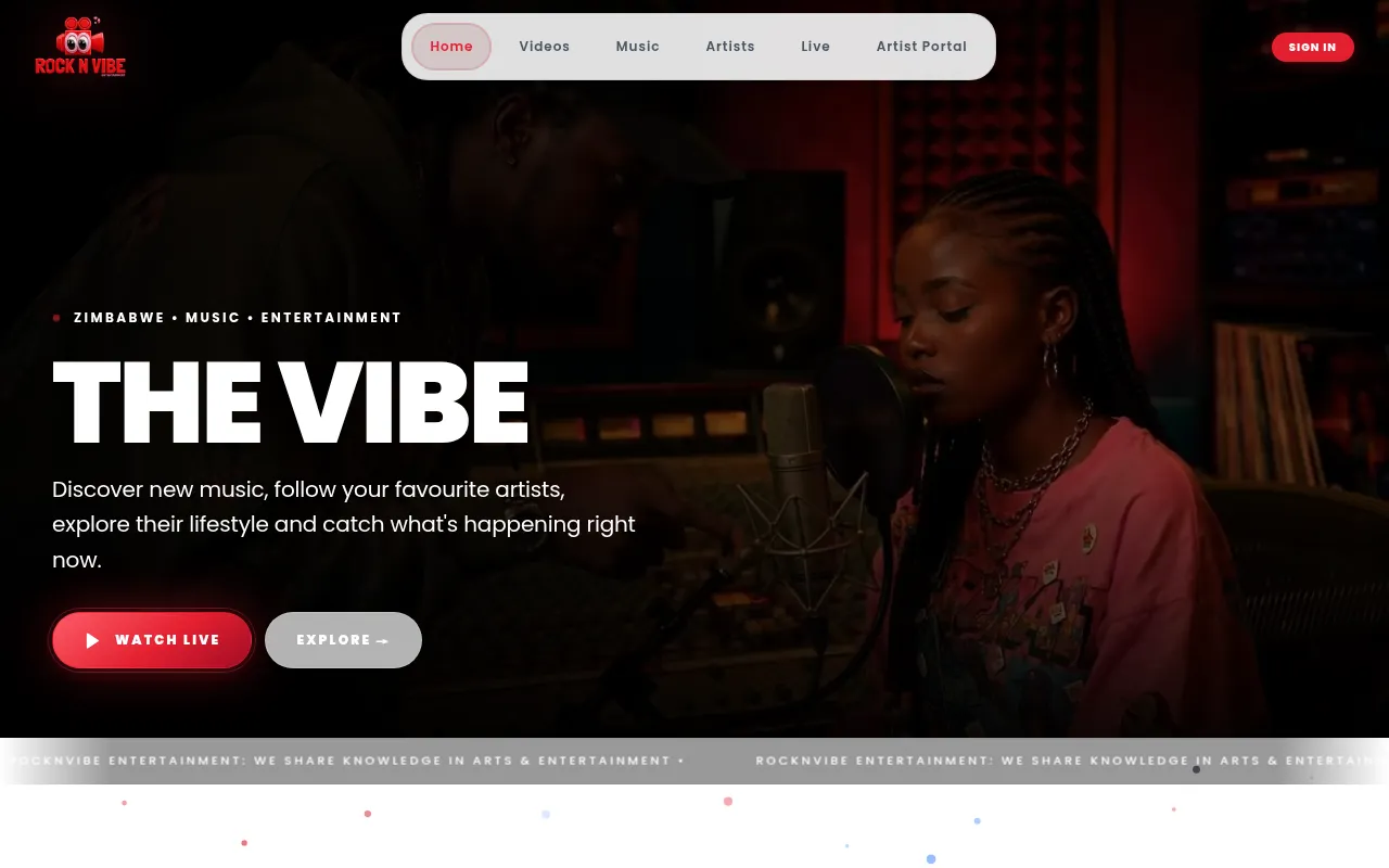 Screenshot of rocknvibe.online