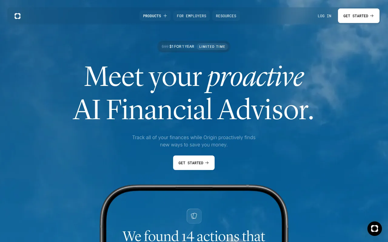 Screenshot of useorigin.com