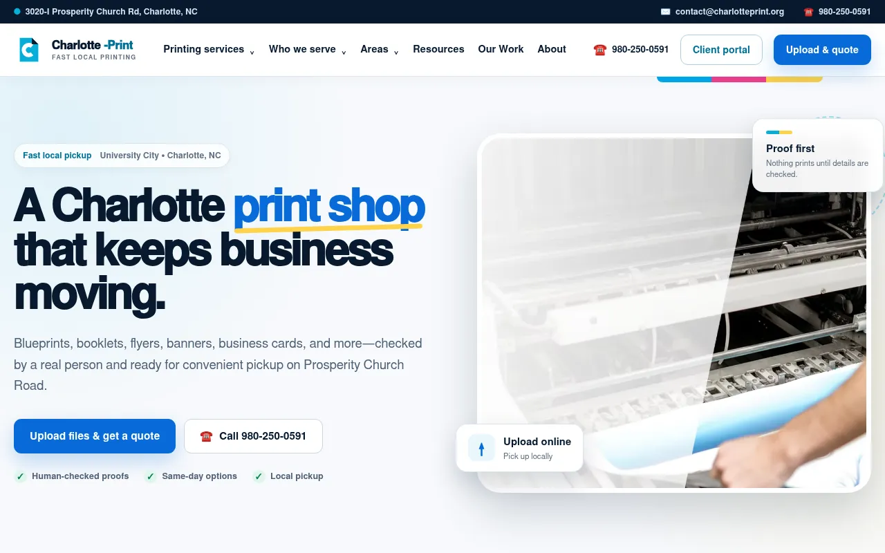 Screenshot of charlotte-print.com