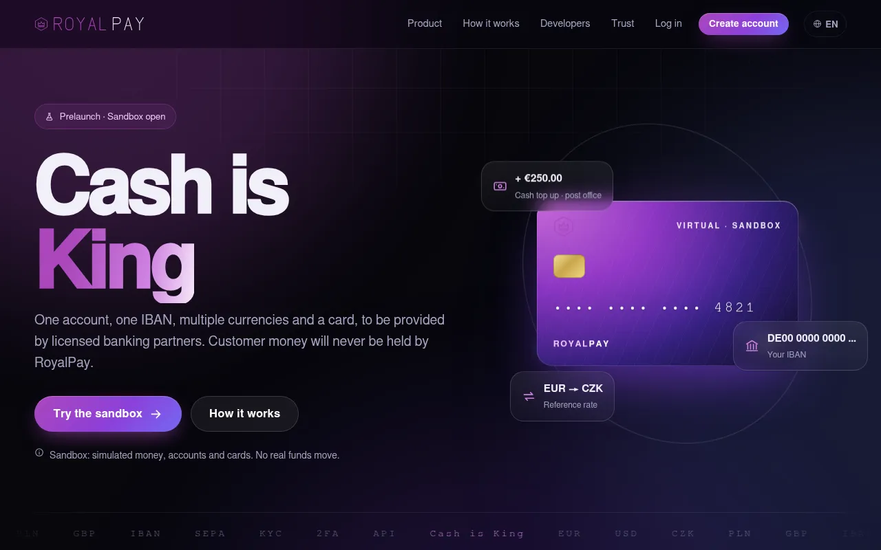 Screenshot of getroyalpay.com