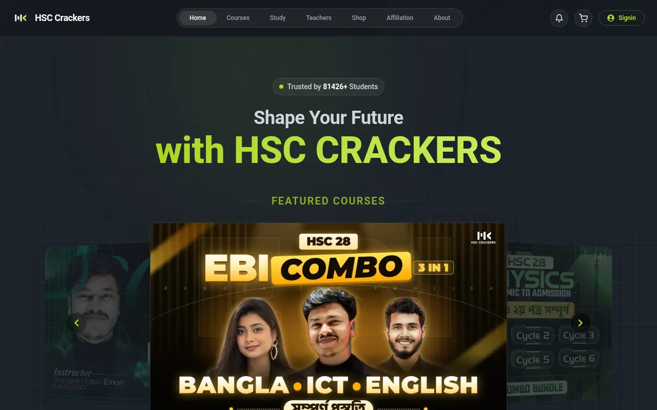 Screenshot of hsccrackers.com