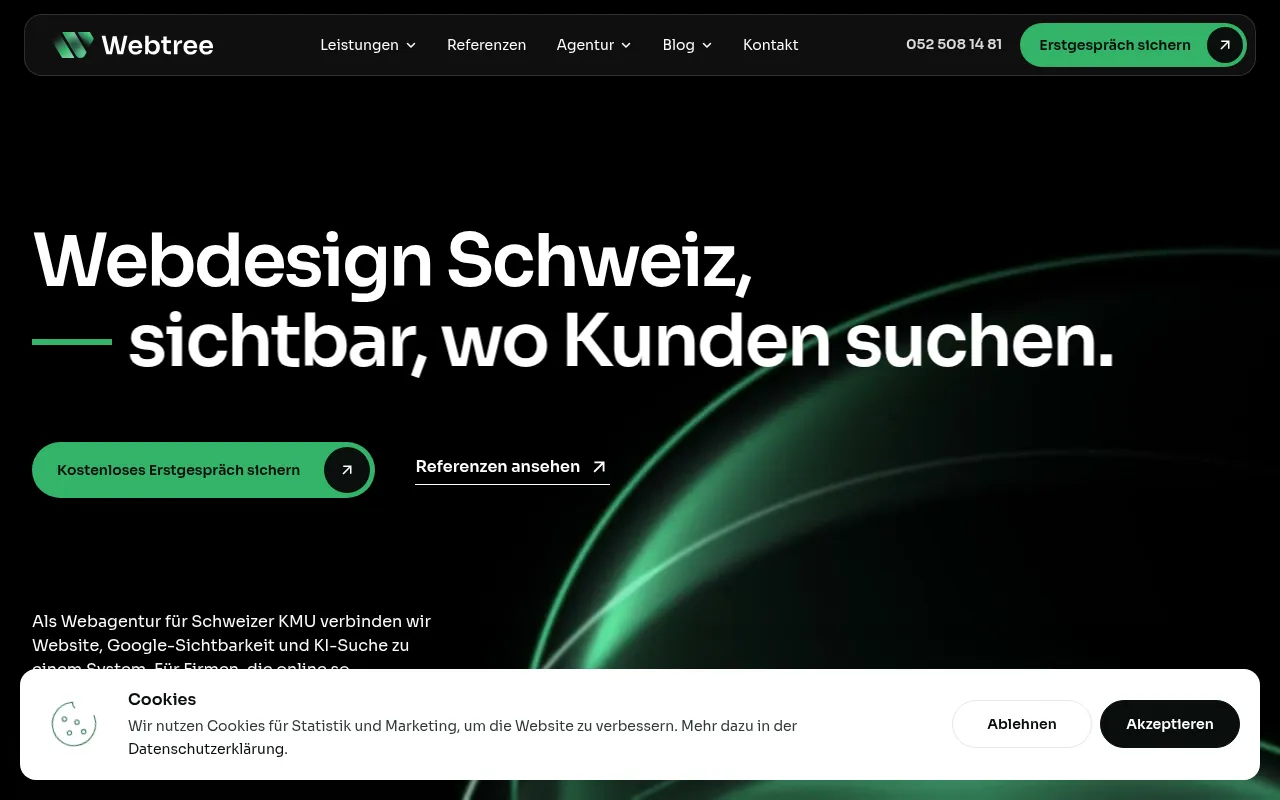 Screenshot of webtree.ch