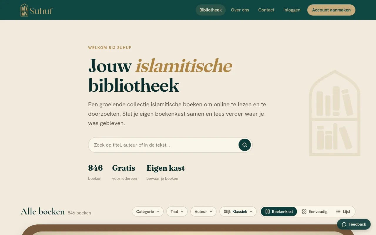 Screenshot of suhuf.nl