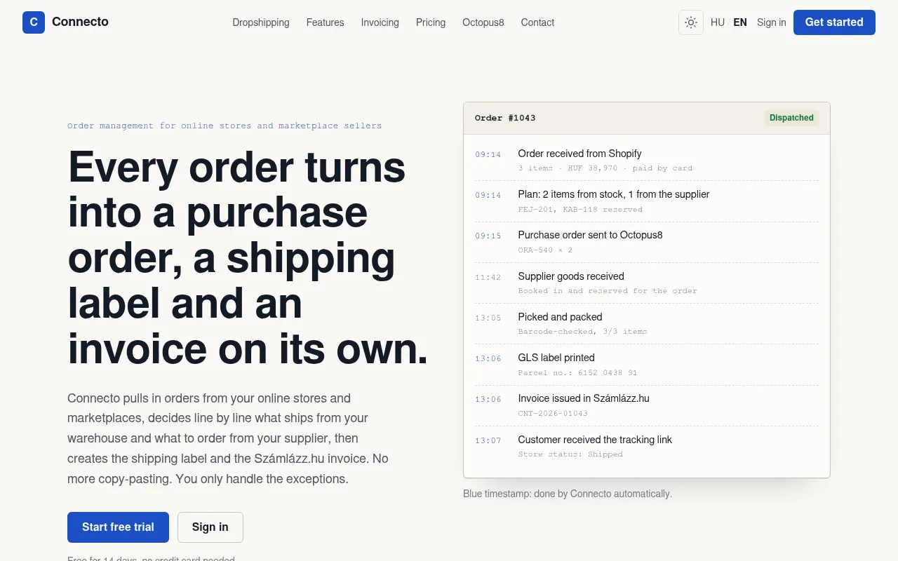 Screenshot of connecto.hu