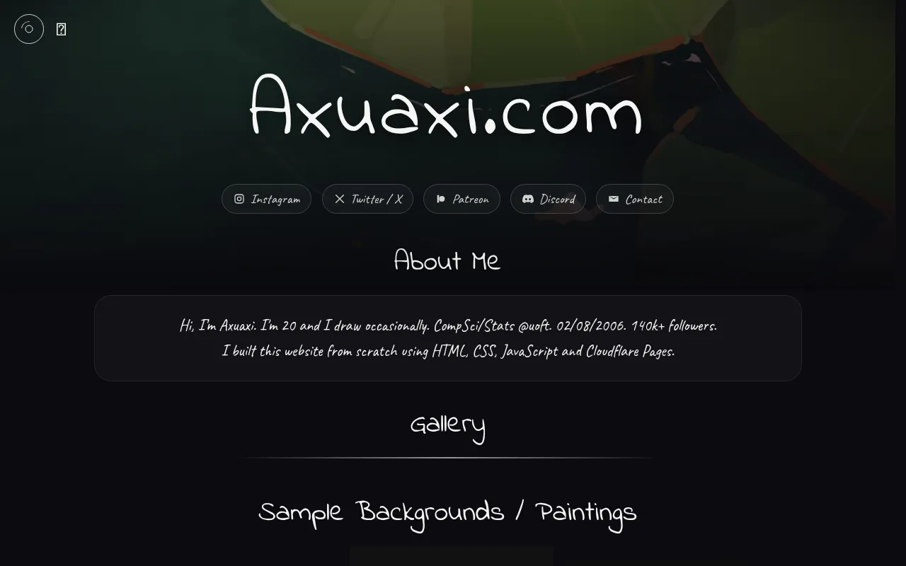 Screenshot of axuaxi.com