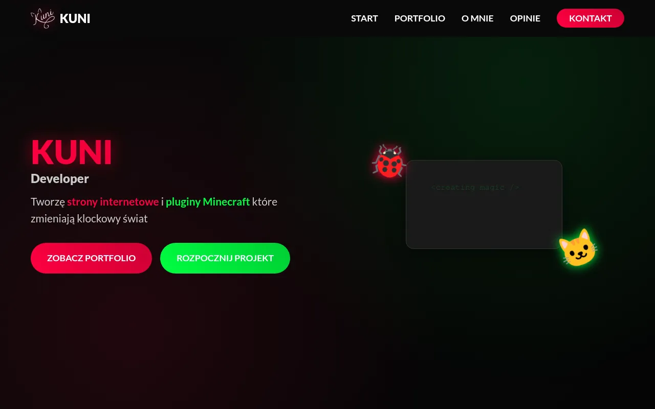 Screenshot of dev.kunimlb.pl