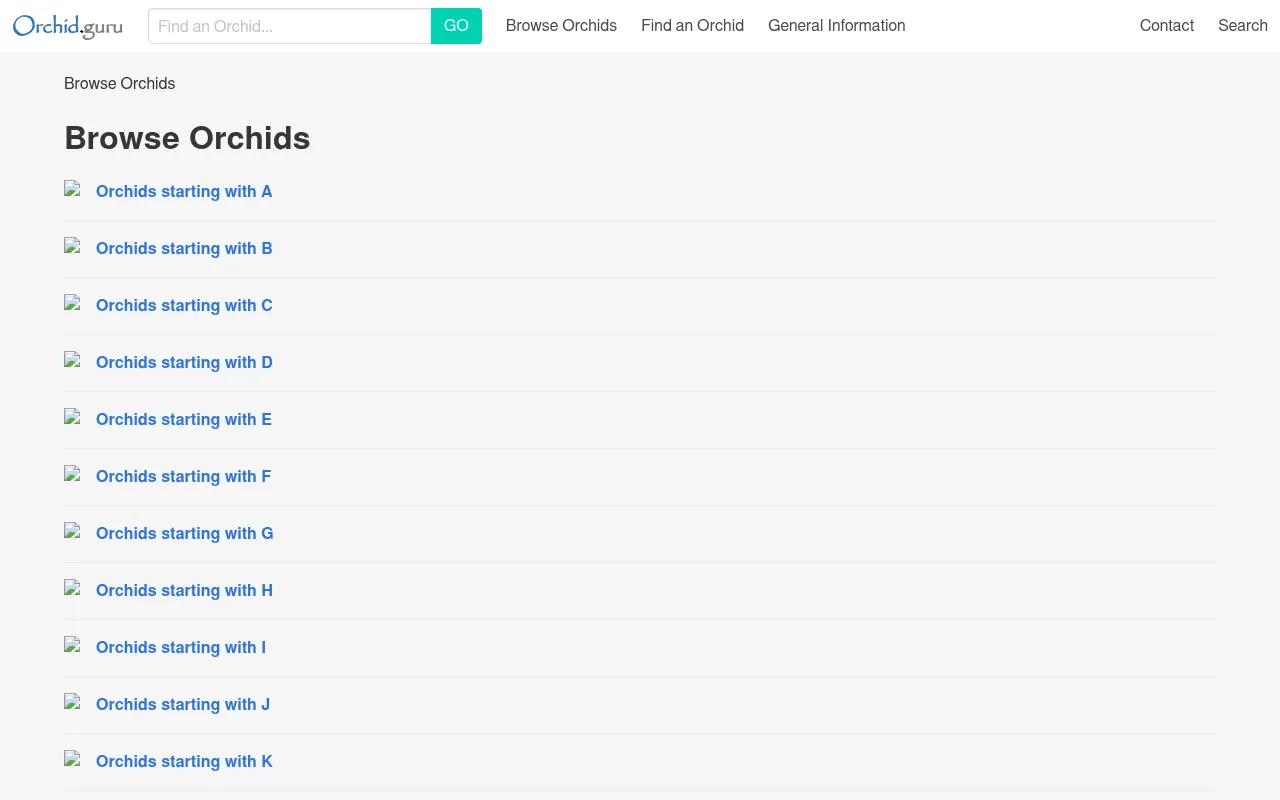 Screenshot of orchid.guru