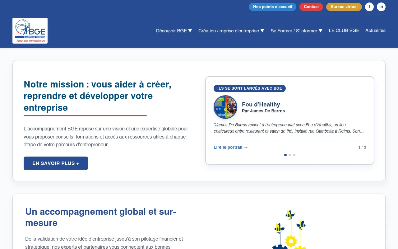 Screenshot of bgeca.fr
