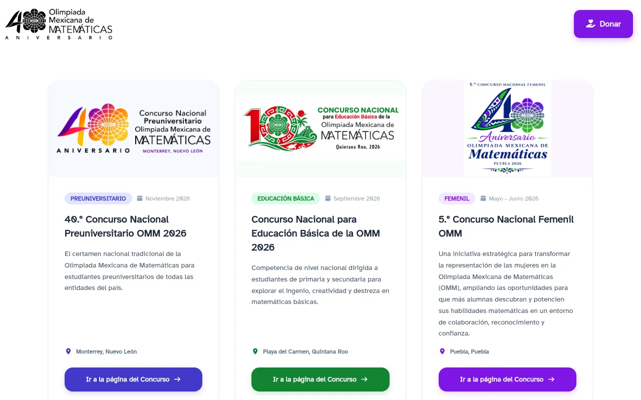 Screenshot of nacionales.ommenlinea.org